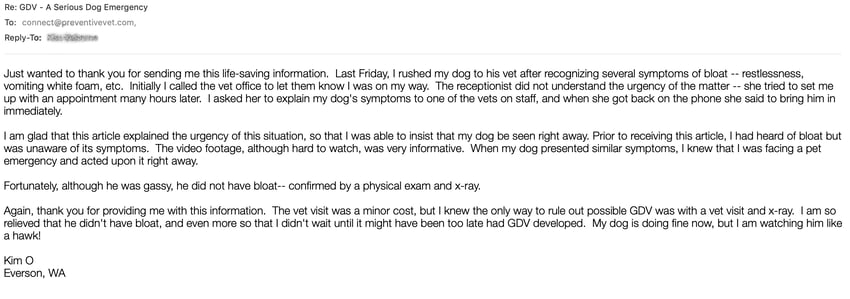 dog bloat gdv emergency email