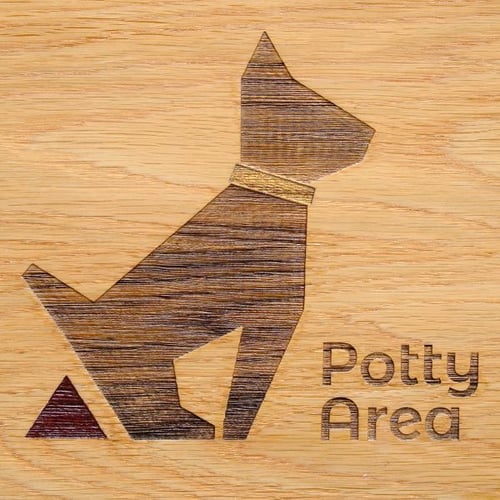 dog potty sign for designated area