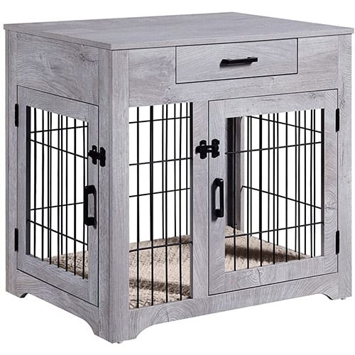 unipaws furniture dog crate end table